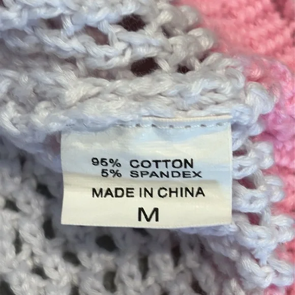 Knit Crop Top Emilyn Crochet Square Neck sweater - Picture 9 of 11